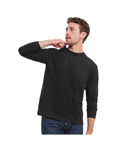 Mens Classic Long-sleeved T-shirt Black Russell