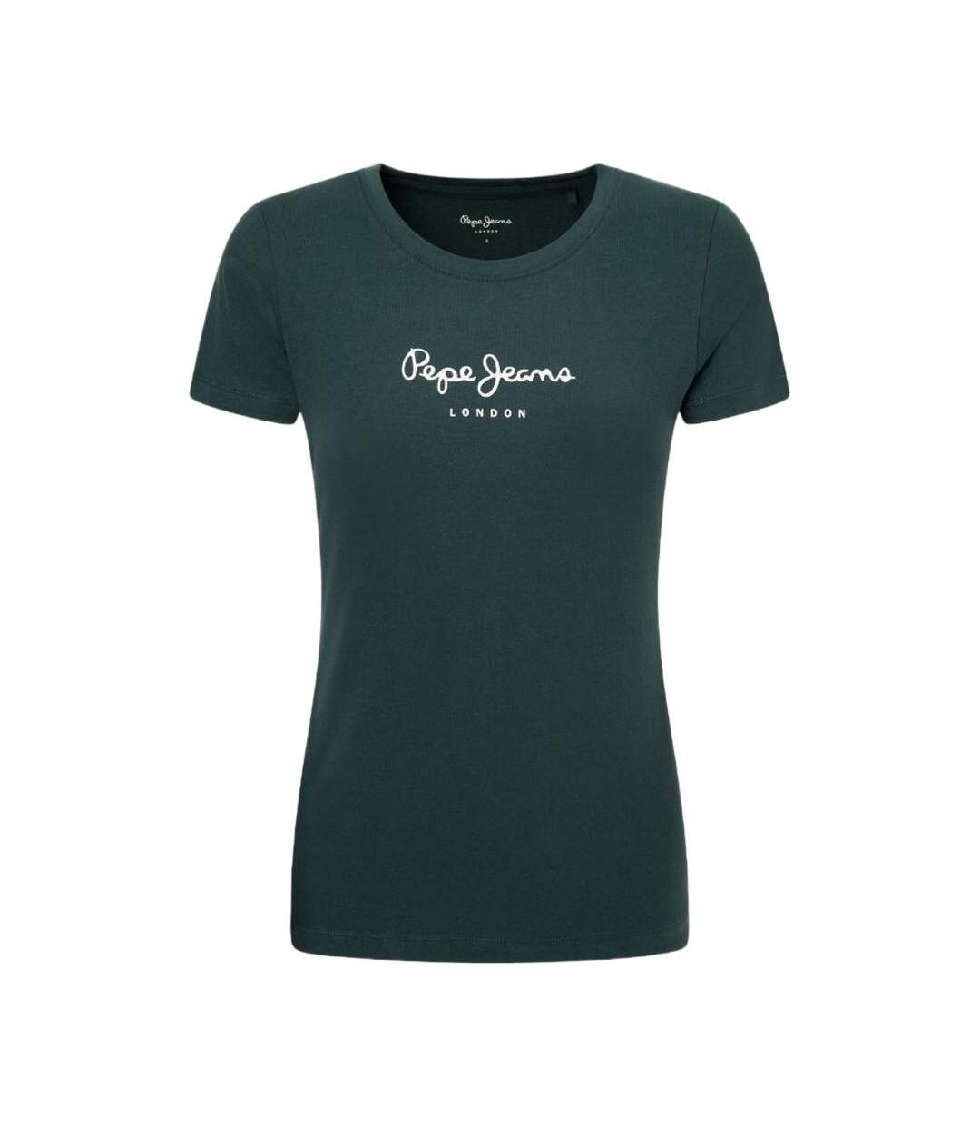 T-shirt Vert Foncé Femme Pepe Jeans New Virginia - XXS-1