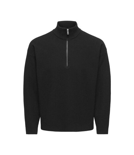 Pull camionneur noir homme only & sons carter