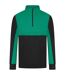 Mens quarter zip track top black/emerald Finden & Hales-1