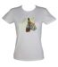 T-shirt femme manches courtes - poney shetland 11269 - blanc