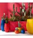 Vase en Céramique Fiesta 55cm Bleu-4