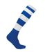 chaussettes sport rayées - PA021 - bleu roi et blanc-2