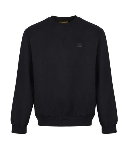 Mens Fleece Crew Neck Sweatshirt Black Iron Mountain