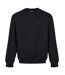 Mens Fleece Crew Neck Sweatshirt Black Iron Mountain-1