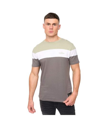 T-shirt Pattermay Homme Vert Kaki Clair Crosshatch