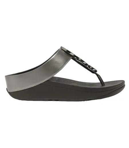 Sandales Motif/style Cercle Halo Femme Noir Étain FitFlop