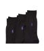 Pack Of 3  Unisex Adult Mercerised Cotton Crew Socks  Black Ralph Lauren-2