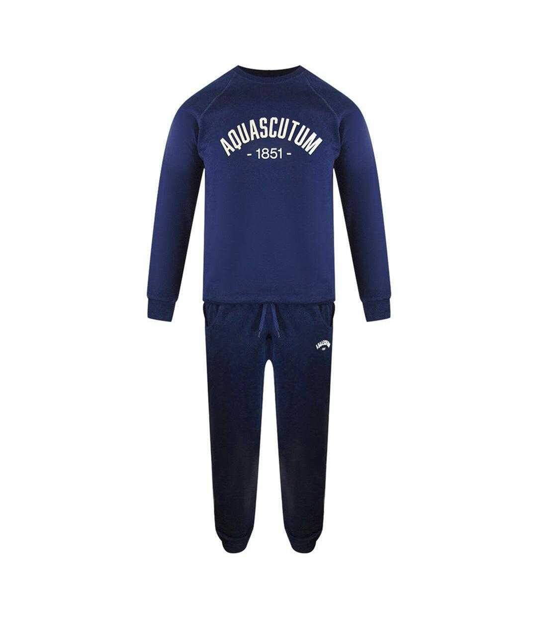 Ensemble De Survêtement Old School Homme Bleu Marine Aquascutum-1