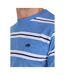 Mens Stripe Yarn Dyed T-shirt Blue Raging Bull-3