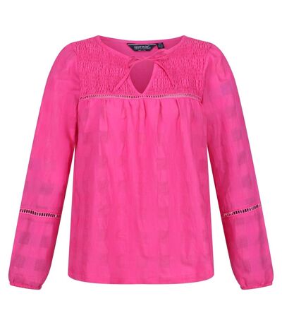 Regatta Womens/Ladies Calluna Long-Sleeved Blouse (Pink Fushion) - UTRG7469