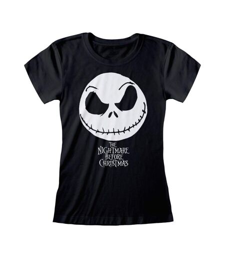 Nightmare Before Christmas Womens/Ladies Jack Skellington T-Shirt (Black)