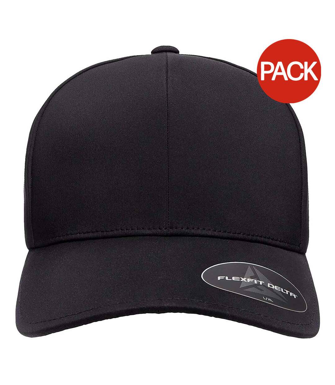 Lot de 2  casquettes imperméables flexfit adulte noir Yupoong-1