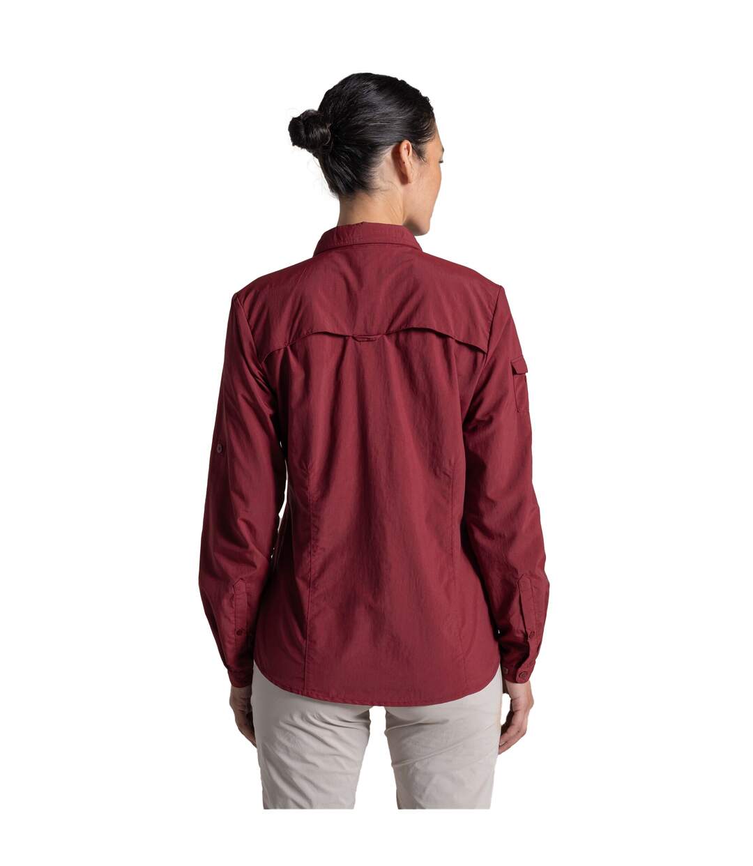 Chemise Unie Manches Longues Adventure Femme Rouge Craghoppers-3
