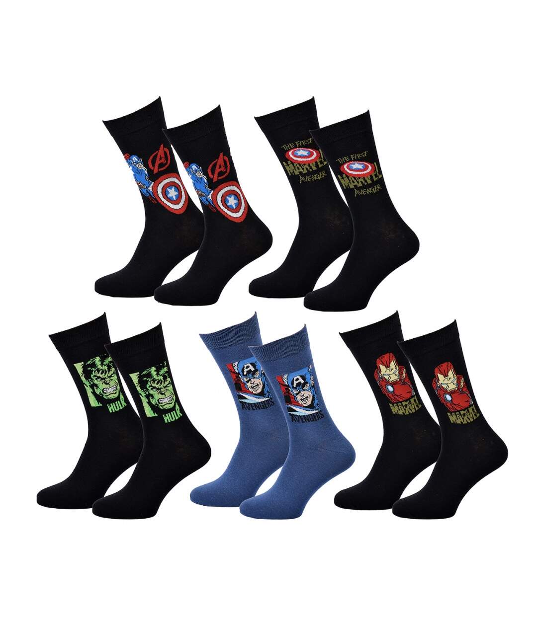 Chaussettes Pack Cadeaux Homme SUPERHEROS - Pack de 5-1