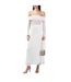 Haut À Épaules Dénudées Motif/style Lacets Femme Blanc Bardot-4