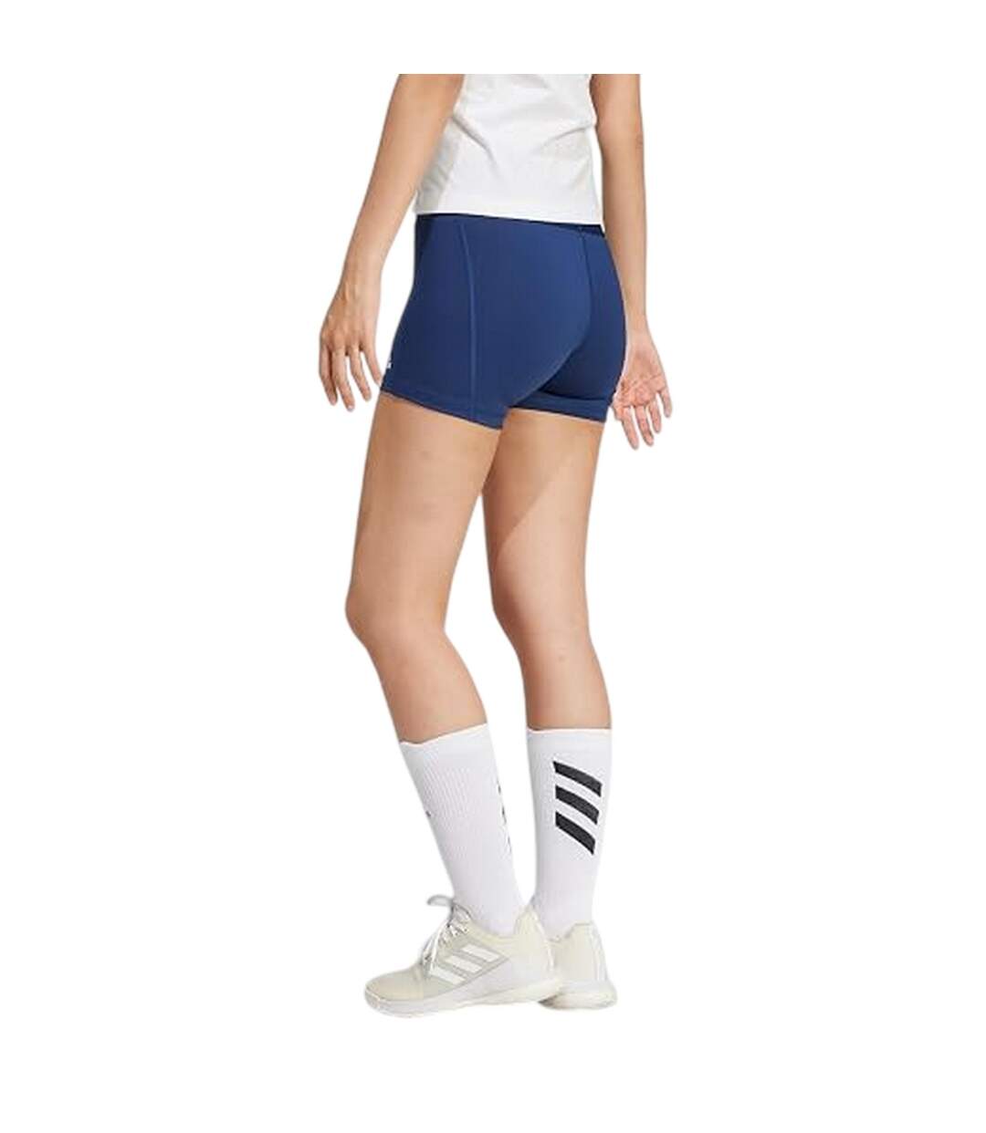 Short De Course Volley-ball Techfit Femme Bleu Marine Foncé Blanc Adidas-4