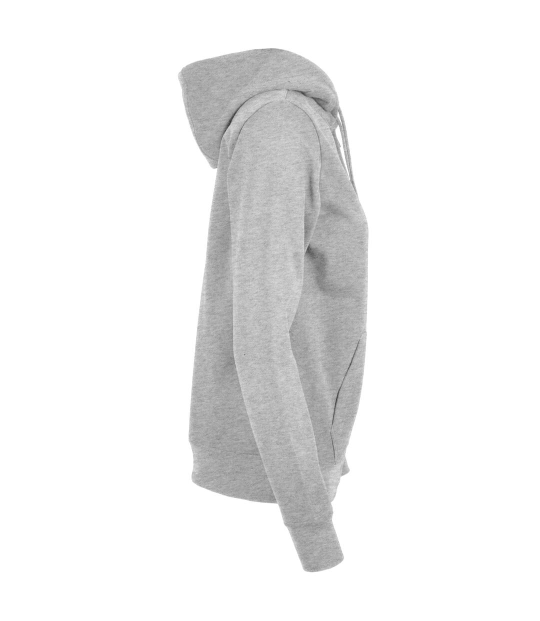 Veste À Capuche Zippée Pour Femmes Et Hommes Gris Chiné Build Your Brand-3