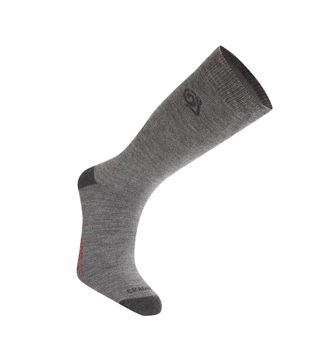 Unisex adult wool blend insect repellent boot socks coast grey Craghoppers-2