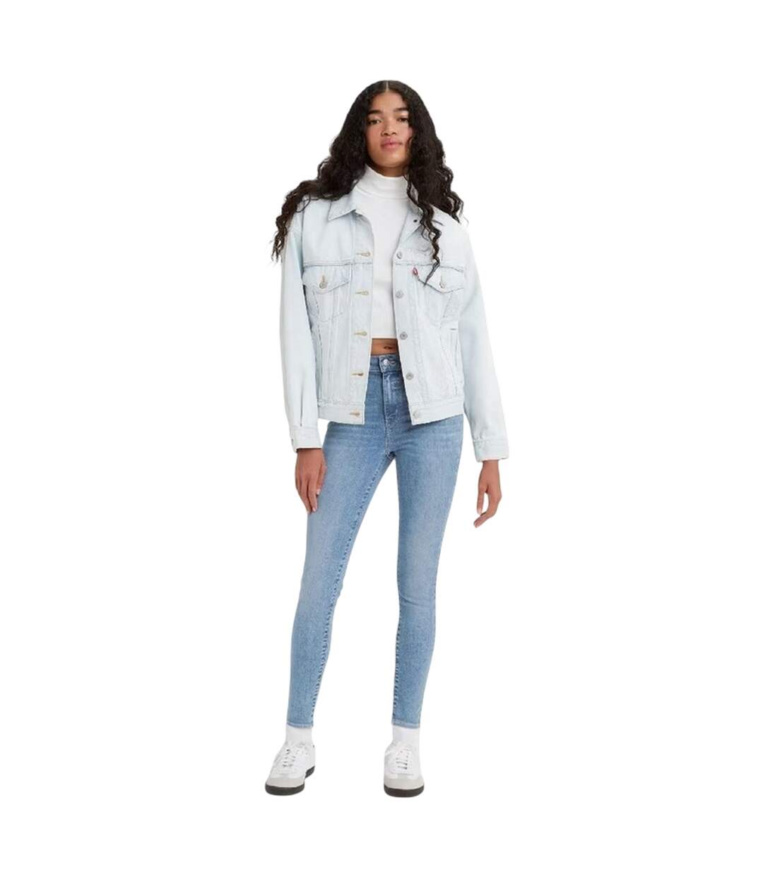 Womens/ladies High Rise Skinny Jeans Ontario Skip Levis-4