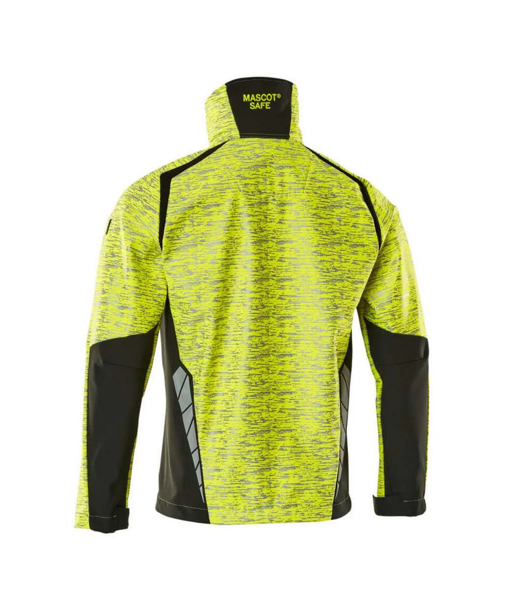 Veste Softshell Accelerate Safe Homme Jaune Fluo Bleu Marine Foncé Mascot-2