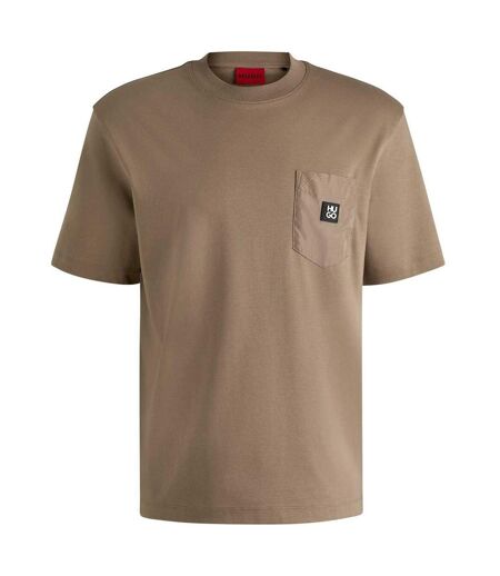 T-shirt Motif/style Logo Homme Marron Hugo