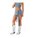 Womens/ladies Ruched Tie Detail Mini Skirt Grey Missy Empire-4
