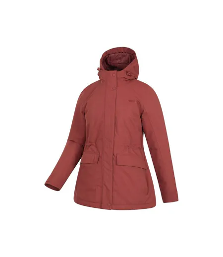 Womens/ladies Maple Waterproof Padded Jacket Rust Mountain Warehouse
