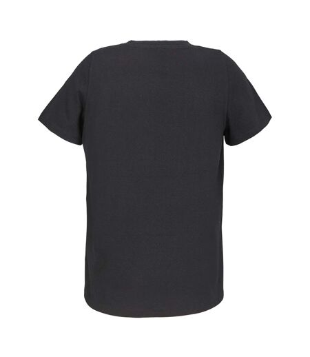 Womens/ladies Regent V Neck T-shirt Deep Black SOLS