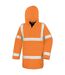 Unisex adult motorway hi-vis coat fluorescent orange Result Core