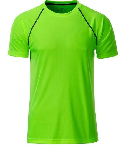 Maillot running respirant - Homme - JN496 - vert vif