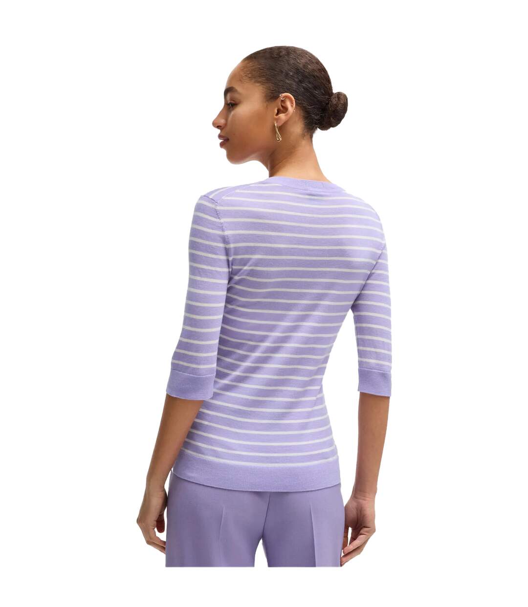 Sweat Style À Rayures Faleenas1 Femme Violet Boss-3