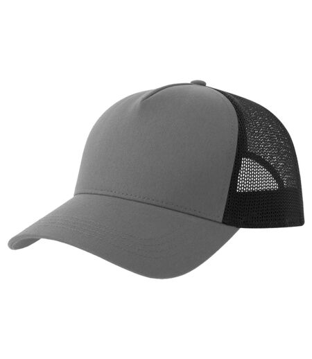Rapper 5 panel cotton sustainable trucker cap grey/black Atlantis