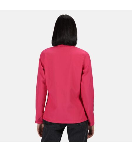 Regatta Standout Womens/Ladies Ablaze Printable Soft Shell Jacket (Hot Pink/Black)