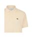 Mens Classic Short-sleeved Polo Shirt Beige Lacoste-2