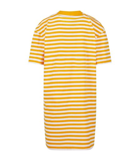 Robe T-shirt Motif/style Rayé Femme Blanc Mangue Urban Classics