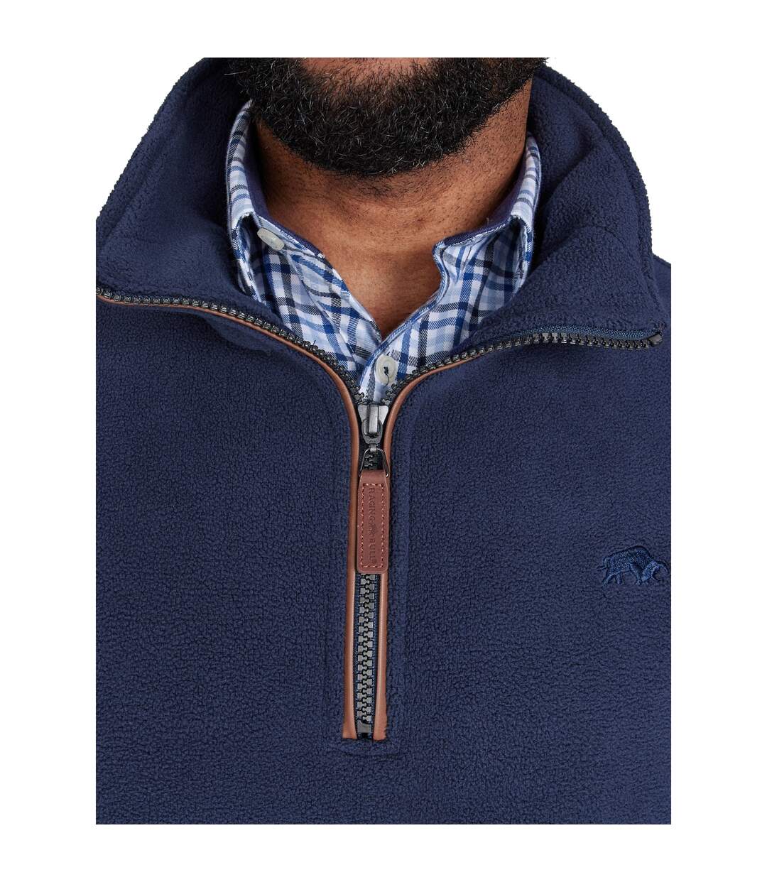 Pull homme bleu marine Raging Bull