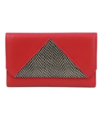 Eastern Counties Leather Connie Snake Print Leather Coin Purse (Red/Black) (One Size)