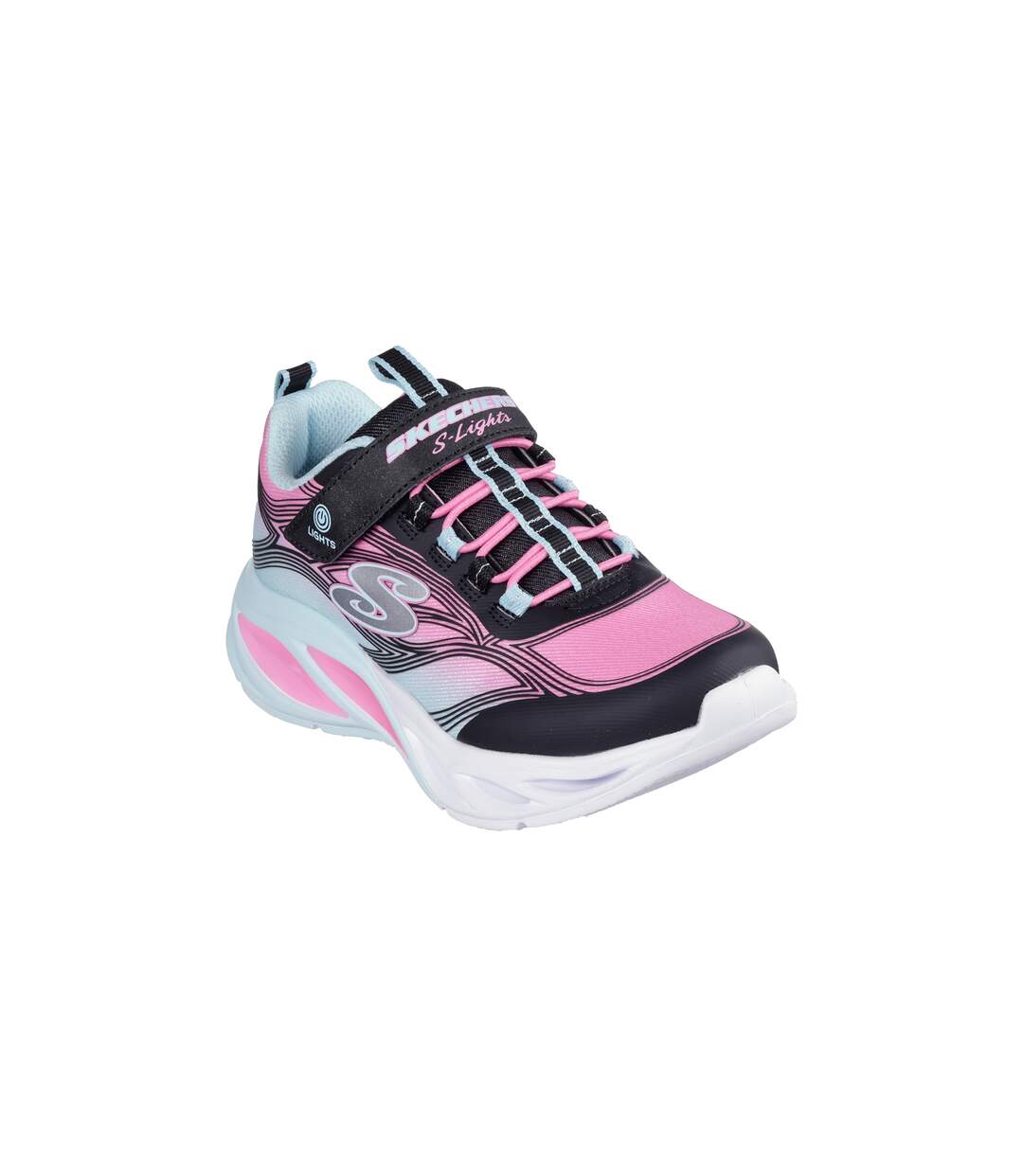 Basket Enfant à Scratch Skechers Lite-Cosmic Glow-3
