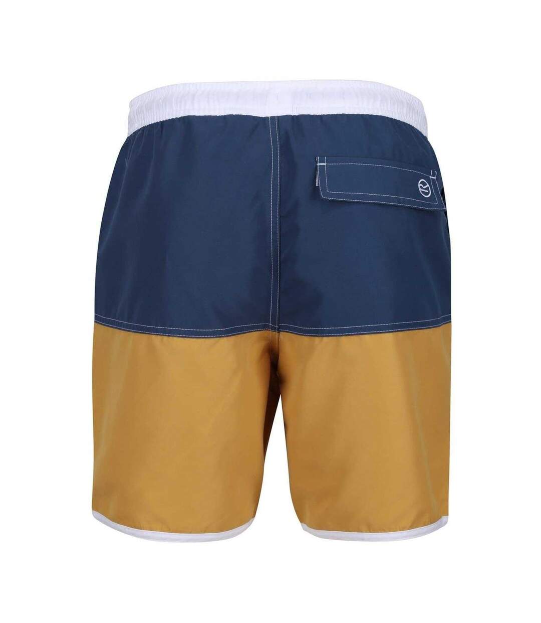 Mens Benicio Swim Shorts Dark Denim Gold Straw Regatta-2