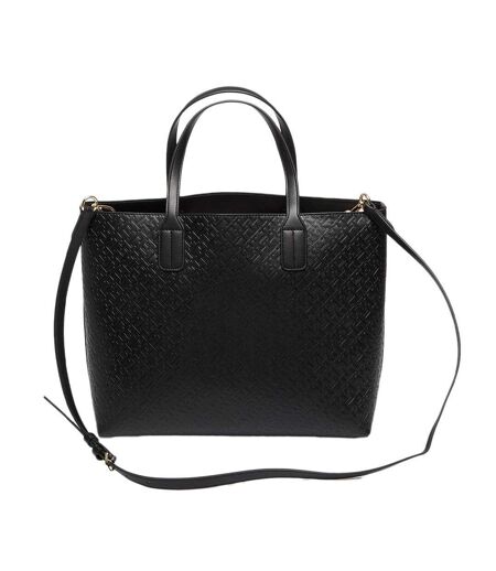 Sac à main noir femme tommy hilfiger icon satchel