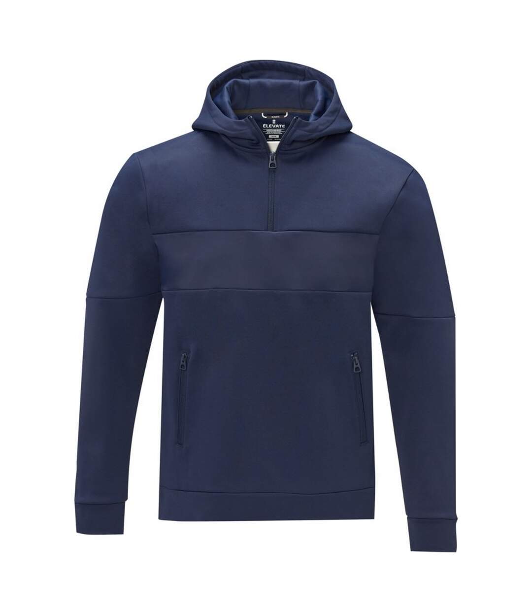 Mens sayan half zip hoodie navy Elevate Life-1