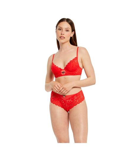 Soutien-gorge ampliforme coque moulée rouge Amélie