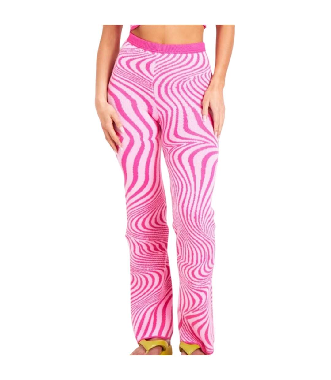Pantalon Motif/style Imprimé Tourbillonnant Femme Rose Missy Empire-2