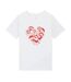 T-shirt Blanc Femme Converse Valentine's Day Heart - L