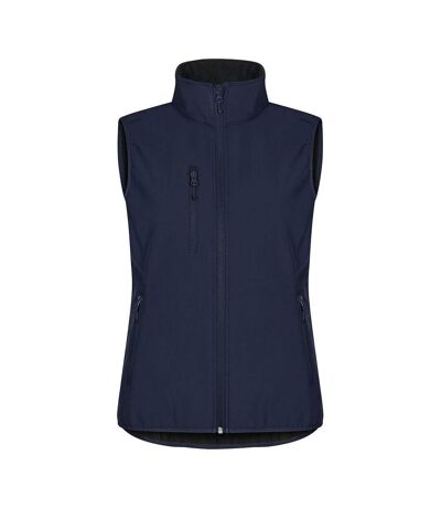 Womens/ladies classic softshell body warmer dark navy Clique