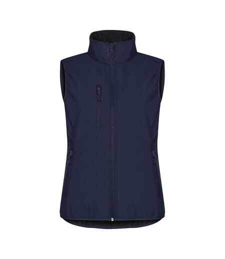 Womens/ladies classic softshell body warmer dark navy Clique