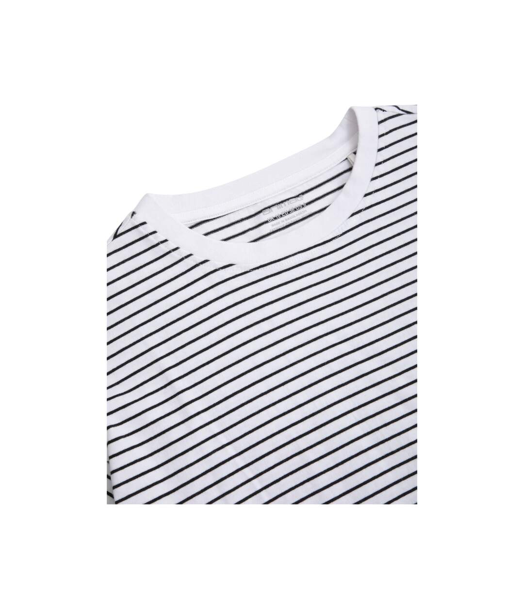 T-shirt Motif/style Rayures Contrastées Idol Femme Blanc Cassé Animal-3