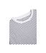 T-shirt Motif/style Rayures Contrastées Idol Femme Blanc Cassé Animal-3