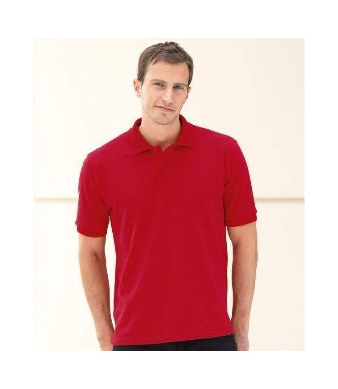 Polo À Manches Courtes Hommes Rouge Russell-1